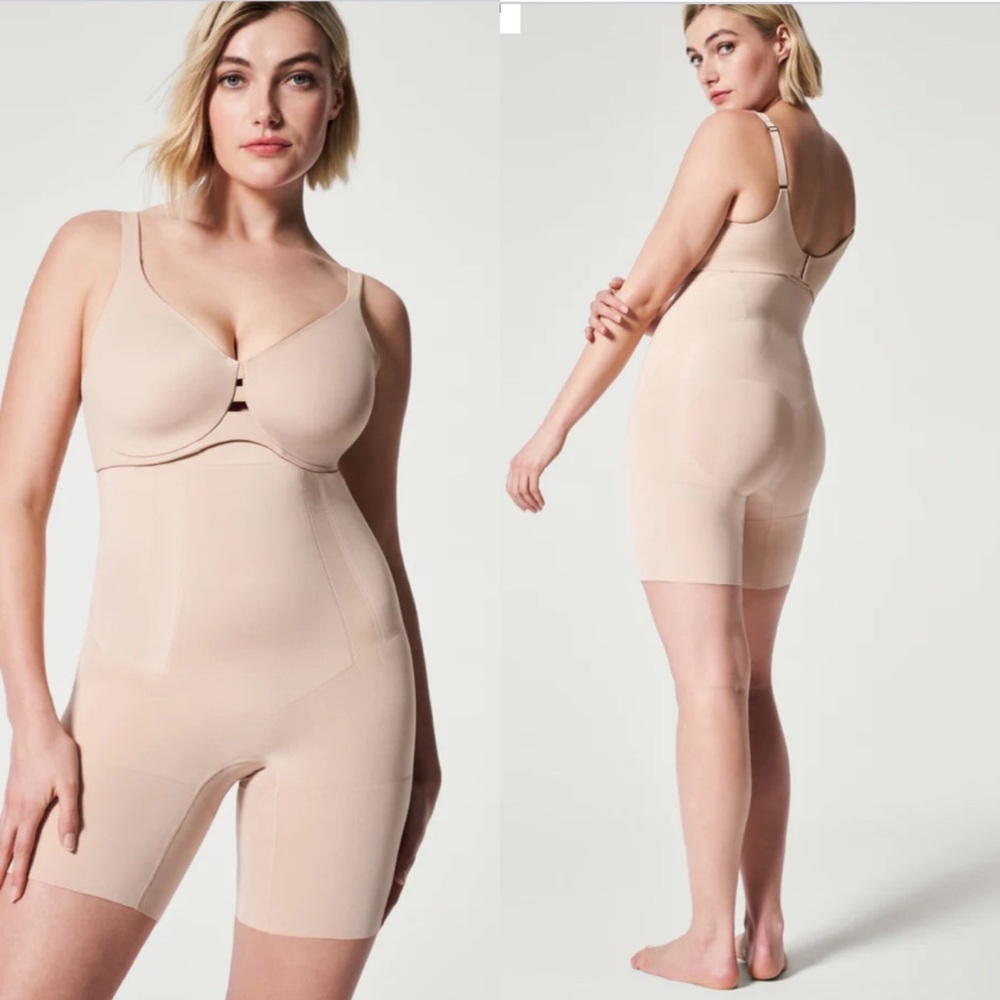 SPANX Sculpt OnCore High-Waisted Mid-Thigh Short Soft Nude Size XS